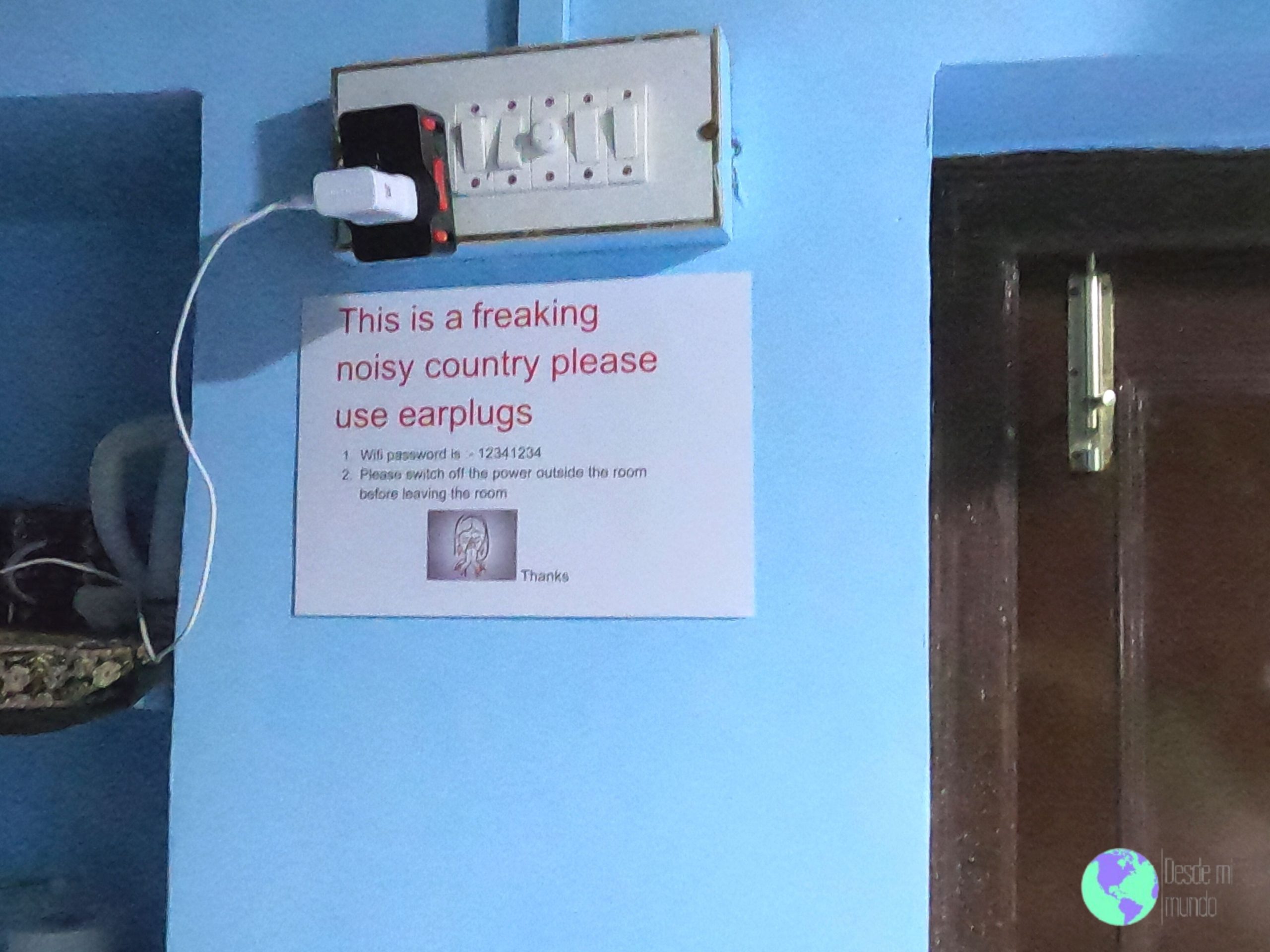 El norte de la India - cartel India es un pais ruidoso - Jodhpur - Desde Mi Mundo Blog de Viajes