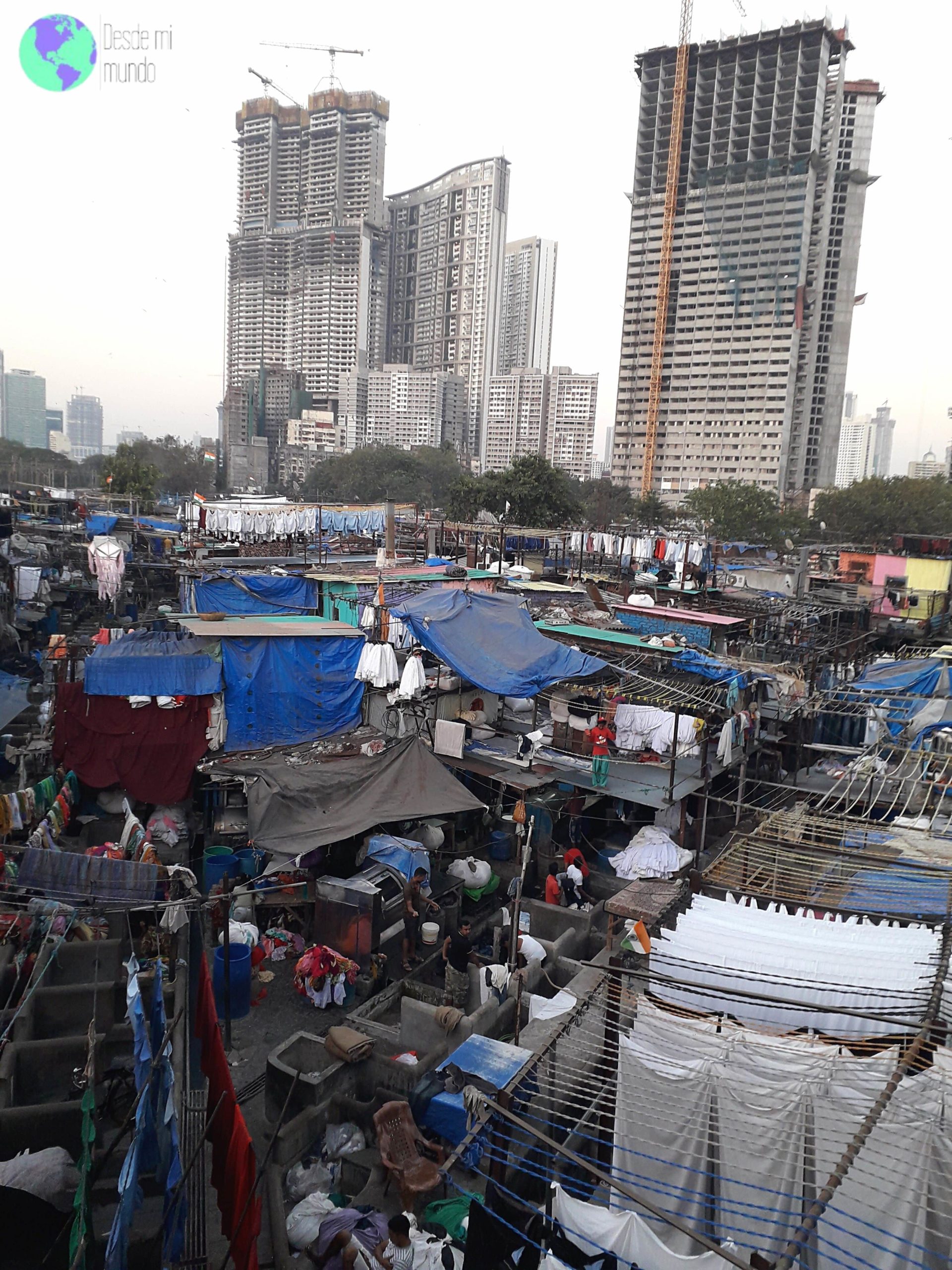 Lavanderia a cielo abierto Dhobi Ghat - Bombay - desde Mi mundo blog de viajes