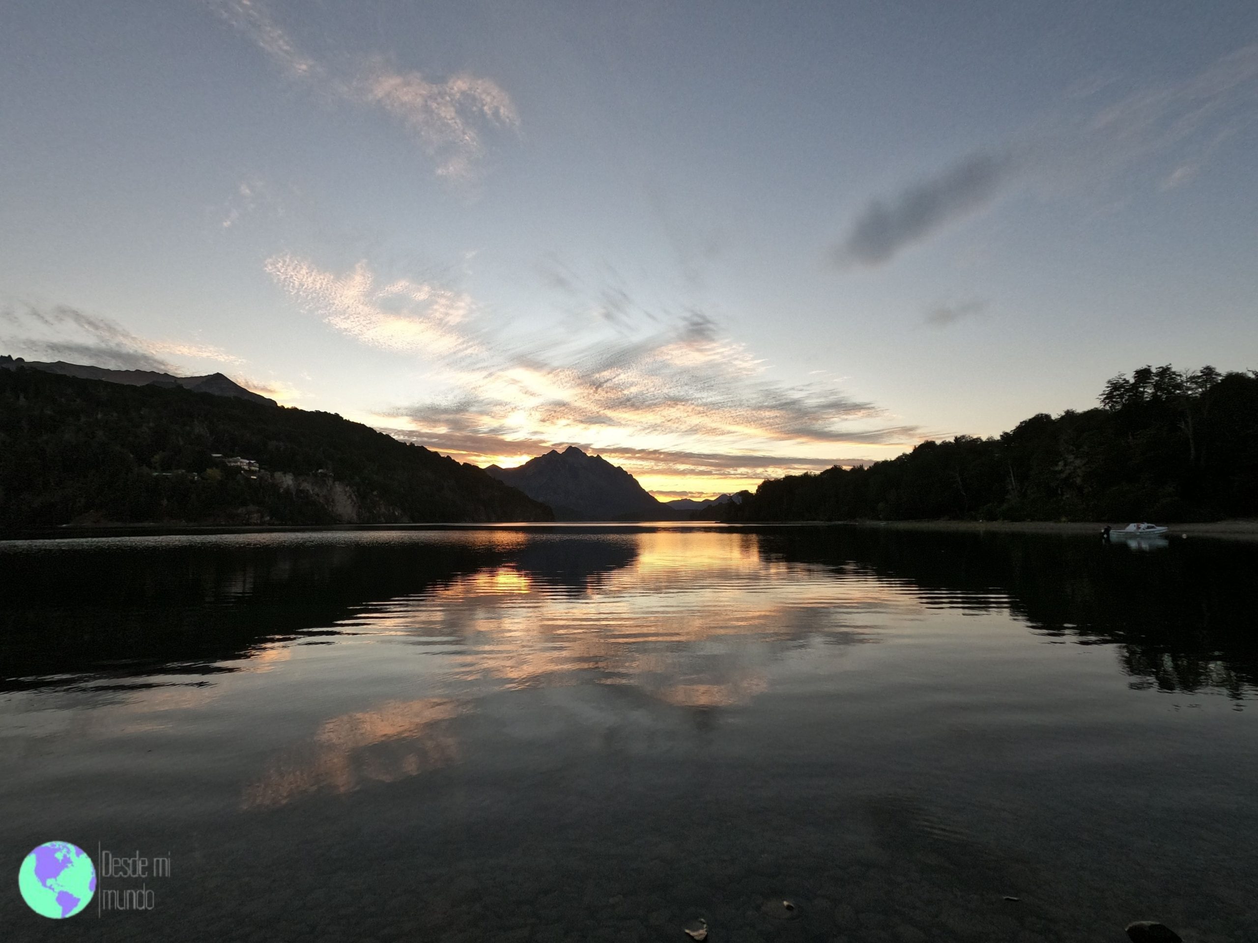 Atardecer en la Laguna el trebol - que ver en Bariloche - Argentina - Desde mi mundo Blog de viajes